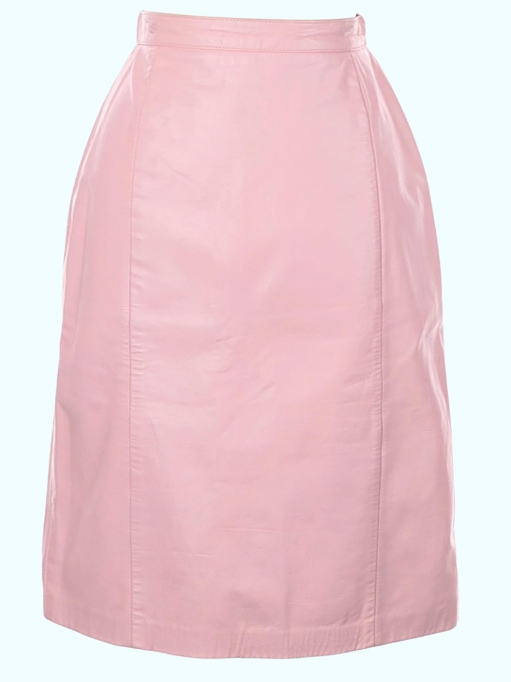 RARE 1980's Vintage Wilson's Leathers Barbie Pastel Pink Leather Skirt ~28"